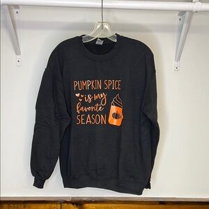 “Pumpkin‎ Spice is my Favorite Season” Black Sweatshirt- M